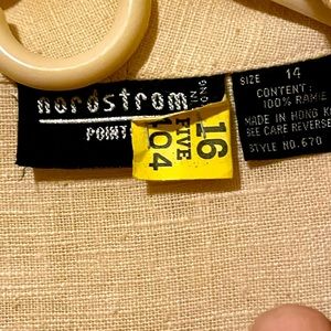 Nordstrom Linen blazer size 14